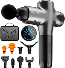Load image into Gallery viewer, Massage Gun Deep Tissue Percussion Muscle Massage Gun for Athletes,Super Quiet Portable Electric Sport Massager,Handheld Deep Tissue Massager of Y8 Pro Max (Gray)
