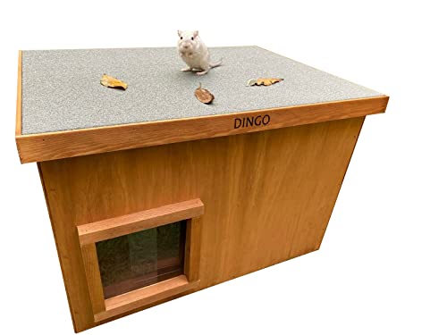 Large Cat House - Wooden Pet For Indoors and Outdoors Feral Stray Shelter Winter Waterproof Protection From Weather Den, brown (CT5)