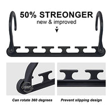 Load image into Gallery viewer, AOLIGEI 20pcs Clothes Hangers Space Saving, Wardrobe Hangers Organisers Non Slip Magic Hangers Closet 9.5&quot; x 4&quot;
