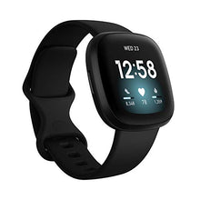 Load image into Gallery viewer, Fitbit Versa 3 Health &amp; Fitness Smartwatch with GPS, 24/7 Heart Rate, Voice Assistant &amp; up to 6+ Days Battery, Black/Black
