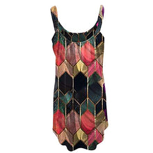 Load image into Gallery viewer, AMhomely Women Dresses Clearance Ladies Fashion O-Neck Sexy Sleeveless Cute Cartoon Print Hem Loose Beach Dress UK Size Purple
