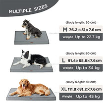 Load image into Gallery viewer, Lesure Waterproof Dog Bed Large - Outdoor Dog Crate Mattress with Removable Oxford Washable Fabric Cover, Orthopedic Pillow for Travel Outside, Grey, 91x69x7.6cm
