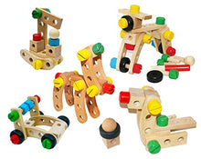 Load image into Gallery viewer, TOWO Wooden Nuts and Bolts set Building Blocks Construction Kit 31 Pieces Travel Toy- Model Building Tool Kits for Kids - Wooden toys Building Tools for 4 years old
