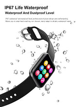 Load image into Gallery viewer, Ideapro Smart Watch I8, 1.7" Touch Screen Waterproof IP67 Fitness Activity Trackers Smartband for Men Women, Music, Game, Heart Rate Monitor, Sleep Monitoring, for Android IOS, Black
