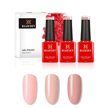 Load image into Gallery viewer, Bluesky Gel Nail Polish Set, Nudes, Nude Sunday ND19, Latte CS27, QXG312 Blindfold, 3 x 5 ml, Nude, Pink, Pastel (Requires Curing Under UV or LED Lamp)
