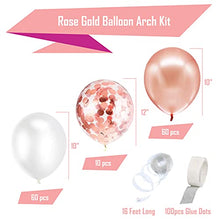 Load image into Gallery viewer, The Color Hub 132pcs Rose Gold Halloween, Christmas, New Year Balloon Arch and Garland Kit, Latex and Confetti Balloons with Strip, Dot Tape, Birthday, Baby Shower, Wedding, Party Decoration
