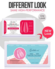 Load image into Gallery viewer, Gelike Soft Gel Full Cover Tips Kit for Soak Off Nail Extensions, 550 Pcs Clear Medium Coffin Jelly Tips False Press on Nails, 11 Sizes
