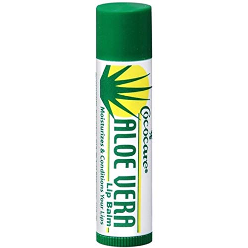 Cococare Aloe Vera Lip Balm 0.15 Oz (Pack of 2)