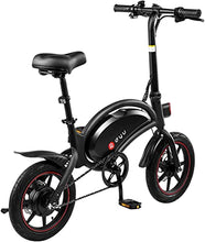 Load image into Gallery viewer, DYU Folding Electric Bike, 14 inch Portable E-bike, Smart Electric Bicycle with Pedal Assist, 3 Riding Modes City EBike with Battery Indicator, Height Adjustable, Compact Portable, Unisex Adult
