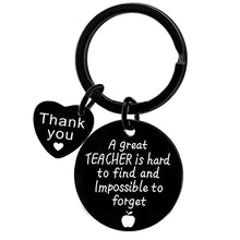 Load image into Gallery viewer, Teacher Appreciation Gifts For Women Teacher Key Ring Teacher’s Day Thanksgiving Day Gifts For Teacher Heart Shape Pendant Jewelry Gift
