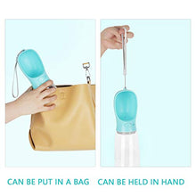 Load image into Gallery viewer, Dog Water Bottle, Leak Proof Portable Puppy Water Dispenser, 550ml Antibacterial Water Feeder For Pets, Dog Cat Pet Outdoor Walking Travelling Drinking Cup, Drinking Bowl (Blue)

