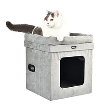 Load image into Gallery viewer, Amazon Basics Collapsible Cat House, Grey
