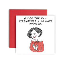 Load image into Gallery viewer, Huxters Stepmum Birthday Card – Funny Mother’s Day Card for Stepmother – Stepmother Birthday– Original Artwork Birthday Card for Step Mum – A5
