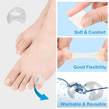 Load image into Gallery viewer, Gel Toe Separators, Pinky Toe Protector Spreader Small Silicone Toe Spacers, Cushions for Curled Overlapping Separate Toe Correct(Translucency Colour)
