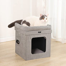 Load image into Gallery viewer, Amazon Basics Collapsible Cat House, Grey
