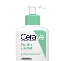 Load image into Gallery viewer, CeraVe Foaming Cleanser for Normal to Oily Skin 236 ml with Niacinamide and 3 Essential Ceramides
