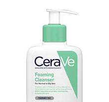 Load image into Gallery viewer, CeraVe Foaming Cleanser for Normal to Oily Skin 473 ml with Niacinamide and 3 Essential Ceramides
