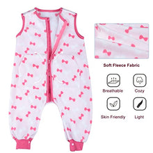 Load image into Gallery viewer, FLYISH DIRECT Baby Sleeping Bag 1 TOG, Toddler Sleeping Bag with Feet, Baby Sleep Sack, Super Soft Fleece Sleeping Bag for Baby, 18-24 months, Pink Bowknot
