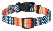 Load image into Gallery viewer, Mihqy Dog Collar with Bohemia Floral Tribal Geometric Patterns - Soft Ethnic Style Collar Adjustable for Small Medium Large Dogs (Bohemian Orange,S)
