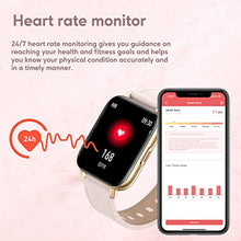 Load image into Gallery viewer, Smart Watch,1.69&#39;&#39; Full Touch Fitness Tracker with Heart Rate, Blood Pressure, SpO2 and Sleep Monitor, Message Notification,IP68 Waterproof Step Counter Watch for Women Man Compatible Android iPhone
