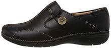 Load image into Gallery viewer, Clarks Women's Slip-On Flats Shoes Un Loop Black Leather, 7 UK
