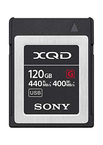 Sony 120GB (128GB pre format) 5x TOUGH XQD Flash Memory Card - High Speed G Series ( Read 440MB/s and Write 400MB/s) - QDG120F