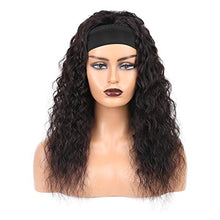 Load image into Gallery viewer, Hiyorlik Headband Wig Deep Wave Wig 20 Inch Human Hair Wigs For Black Women Brazilian Virgin Hair Full Machine Made With Snapping Glueless None Lace Scarf Wig 150 Density
