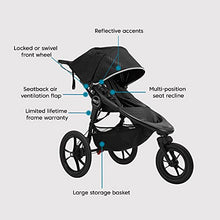 Load image into Gallery viewer, Baby Jogger Summit X3 Jogging Pushchair | Foldable 3-Wheel Exercise Stroller with Deceleration Brake | Midnight Black
