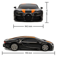 Load image into Gallery viewer, CMJ RC Cars Bugatti Chiron Officially Licensed Remote Control Car 1:24 Scale Working Lights 2.4Ghz (Black/Orange)
