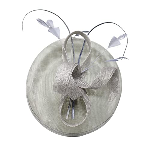 Hotstylezone Large Headband and Clip Hat Fascinator Weddings Ladies Day Race Royal Ascot (Silver)