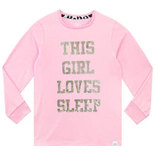 Load image into Gallery viewer, Harry Bear Girls Pyjamas Sleep Slogan Pink 8-9 Years
