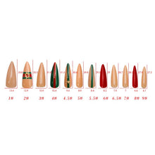 Load image into Gallery viewer, Bee Stripe Long Sculpted Stiletto Full cover Press on Nails Long Ballerina False Nail - Tips 20 pcs Acrylic fake Nails 10 Sizes
