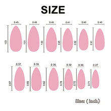 Load image into Gallery viewer, 24Pcs French Almond Nails Brown White Graffiti Acrylic Nails Artificial Stiletto Nails Art Decoration Press on Nail Tips Women Girls
