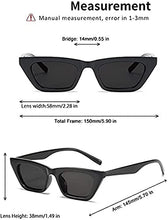 Load image into Gallery viewer, Dollger Square Cat Eye Sunglasses For Women Fashion Vintage Trendy Cateye Sunglasses For women Black
