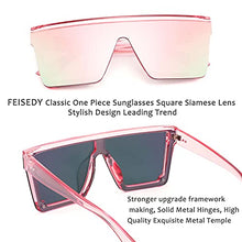 Load image into Gallery viewer, FEISEDY Oversized Flat Top Sunglasses for Women Men UV400 Protection Trend Vintage Square Sunglasses Unisex B2470
