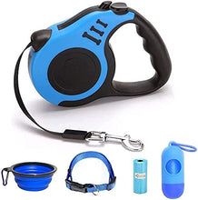 Load image into Gallery viewer, Gbivbe Retractable Dog Lead for Heavy Duty Leash Up to 40KG For Small and Medium dogs and cats 5M/16.5ft 360° Tangle-Free Retractable Dog Leash with Poop Bag Hold

