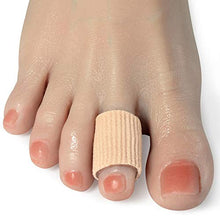 Load image into Gallery viewer, DYKOOK Cuttable Toe Tubes 5 Pcs, Made of Elastic Fabric Lined with Silicone Gel. Toe Sleeve Protectors Relief Toe Pressure Pain,Corn and Calluses Remover (for Middle Toes).
