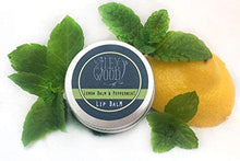 Load image into Gallery viewer, Lemon Balm and Peppermint Lip Balm - all natural, coldsore prevention, palm oil free, cruelty free, plastic free, moisturising lip balm, handcrafted in the UK - 10ml
