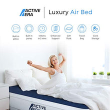 Load image into Gallery viewer, Active Era Luxury Single Size Air Mattress - Elevated Inflatable Air Bed, Electric Built-in Pump, Raised Pillow &amp; Structured I-Beam Technology
