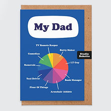 Load image into Gallery viewer, Dad Birthday Card Funny - My Dad - Venn Diagram - Birthday Card For Dad - Thankyou Dad - From Son - From Daughter - Funny Fathers Day Card - Fathers Day Card Funny - Modern - Handmade
