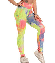 Load image into Gallery viewer, KIWI RATA Womens High Waist Butt Lifting Textured Yoga Pants Tummy Control Booty Scrunch Tight Stretchy Workout Leggings -  Multicoloured -  Large
