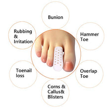 Load image into Gallery viewer, Gel Toe Cap, 10 Pcs Breathable Toe Protector Toe Cover Sleeves with Holes, Provides Relief from Corns, Blisters, Hammer Toes, Reduce Friction
