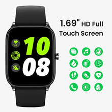 Load image into Gallery viewer, HAYLOU Smart Watch, Fitness Tracker 1.69" Touch Screen with SpO2/Heart Rate/Sleep Monitor, Calorie Step Counter Activity Sports Trackers Smart Watch for Men Women Waterproof for iOS Android
