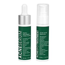 Load image into Gallery viewer, Acne Treatment, GIMGO Acne Scar Removal Serum, Spot Treatment, Cystic Acne Serum for Reduction in Spots,Pimple,Pore Minimizer, Acne Treatment Serum for All Skin of Teen&amp;Women&amp;Men,30ml+30ml (2oz)
