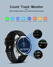 Load image into Gallery viewer, Smart Watch for Men, 1.32" HD Full Touch Screen Fitness Watch with Heart Rate Sleep SpO2 Health Monitor, IP67 Waterproof Stainless Steel Sports Pedometer Smart Watch for Android iPhone Phones
