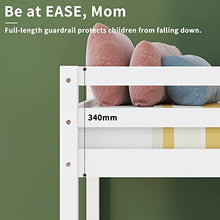 Load image into Gallery viewer, WEALTHGIRL Wooden Bed, Cabin Loft Bed Frame, Pine Wood Frame, Mid-Sleeper with Treehouse Canopy &amp; Ladder, Central Ladder, Shaped with Space-Saving Design for Bedroom Home
