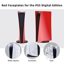 Load image into Gallery viewer, NexiGo PS5 Accessories Cover Set, PS5 Controller Faceplate &amp; Protective Shell Cover for PlayStation 5 Digital Edition, Anti-Scratch Dustproof Protective Cover for Sony PS5 Console (Red)
