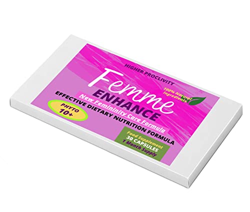 Femme Enhance - Pills for Breast Enlargement, for Women and for Men, 1 Pack = Usually 1 Month of Pills. (depending on Sensitivity) 30 Capsules.