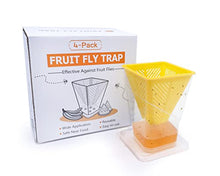 Load image into Gallery viewer, 4x Fruit Fly Trap Indoor Gnats Trap Reusable Fruit Flies Catcher Environmentally Responsible Fruit Fly Killer Pet and People Safe
