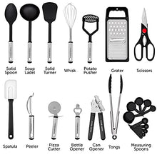 Load image into Gallery viewer, Kitchen Utensil Set - 23 Pcs Nylon Cooking Utensils Set for Non Stick Pans Kitchen Set - Kitchen Utensils Set Spatula Set - Kitchen Gadgets Cookware Set - Kitchen Tool Sets
